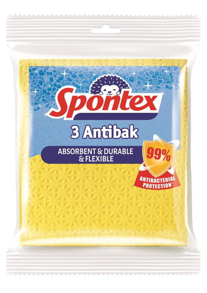 Spontex Hubové utierky - antibakteriálne, 3ks